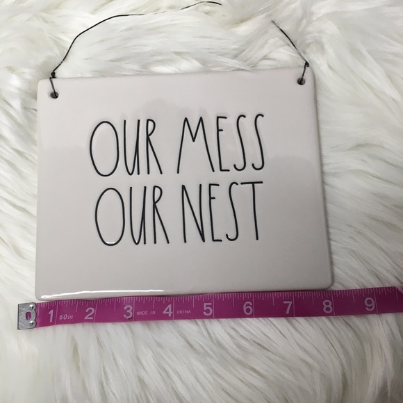 Rae Dunn Our Mess Our Nest decoration sign - Picture 4 of 4